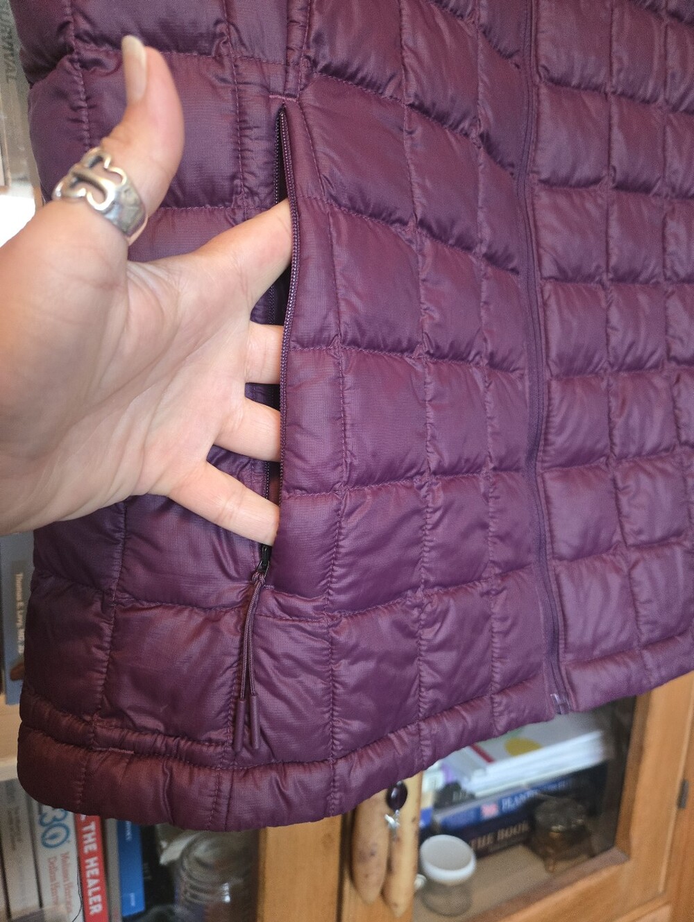 The North Face ThermoBall Eco Vest Women’s L Plum Purple Quilted - Picture 6 of 8